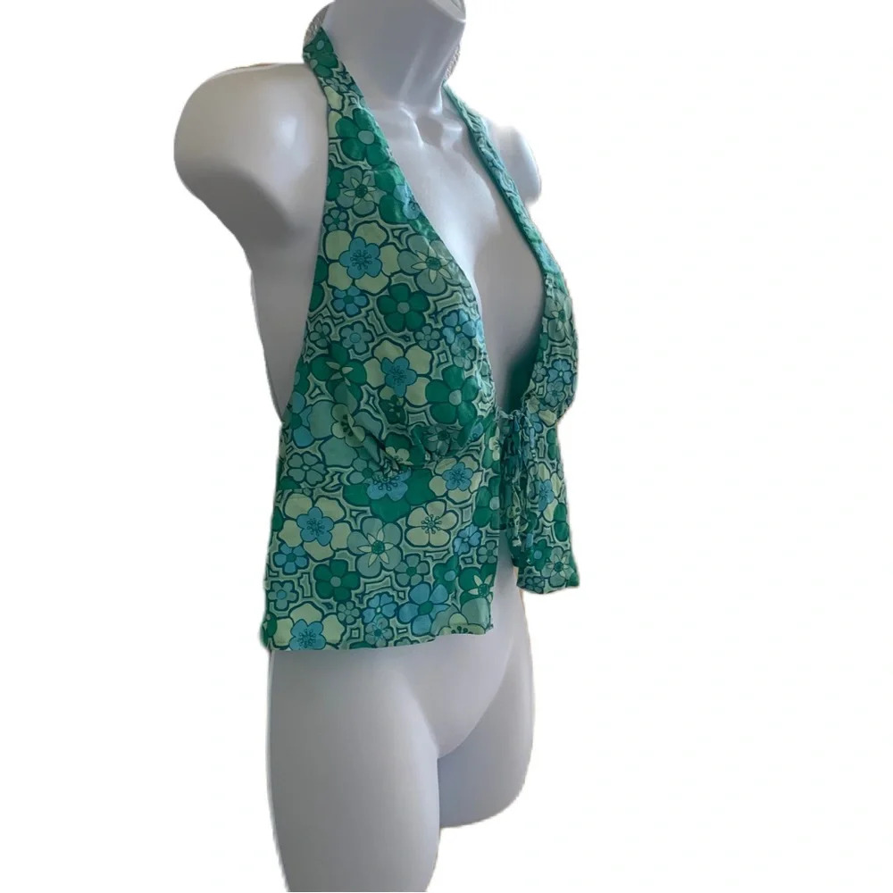 Wild Fable Womens Green Halter Fly Away Top - Picture 5 of 7